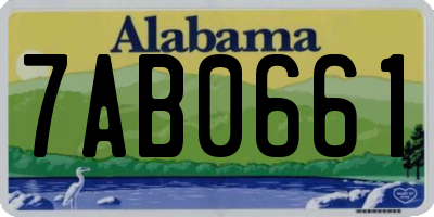 AL license plate 7AB0661