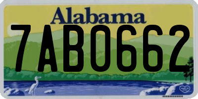 AL license plate 7AB0662