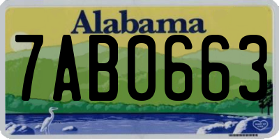 AL license plate 7AB0663