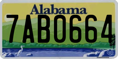 AL license plate 7AB0664