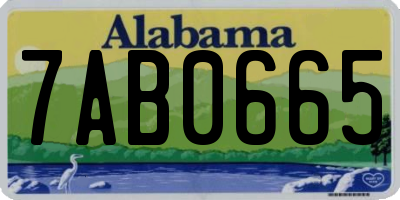 AL license plate 7AB0665