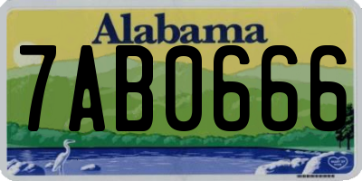 AL license plate 7AB0666