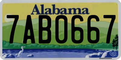 AL license plate 7AB0667
