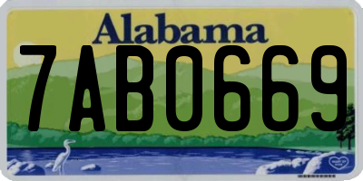 AL license plate 7AB0669