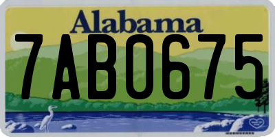 AL license plate 7AB0675