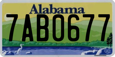 AL license plate 7AB0677