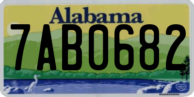 AL license plate 7AB0682