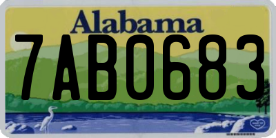 AL license plate 7AB0683