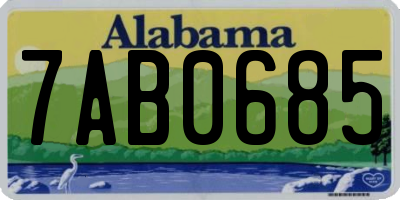 AL license plate 7AB0685