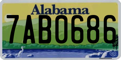 AL license plate 7AB0686