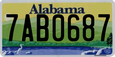 AL license plate 7AB0687