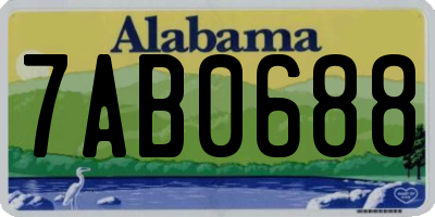 AL license plate 7AB0688