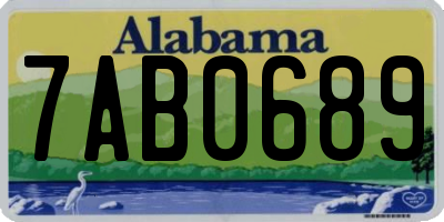 AL license plate 7AB0689