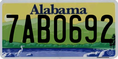 AL license plate 7AB0692