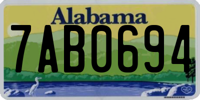 AL license plate 7AB0694