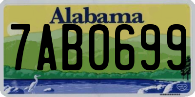 AL license plate 7AB0699