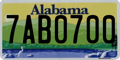 AL license plate 7AB0700