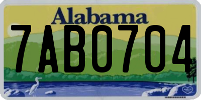 AL license plate 7AB0704