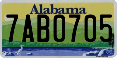 AL license plate 7AB0705