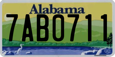 AL license plate 7AB0711