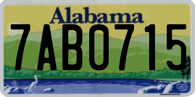 AL license plate 7AB0715