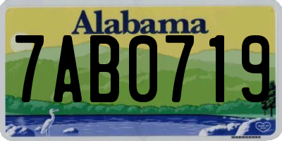 AL license plate 7AB0719