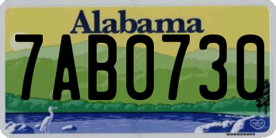 AL license plate 7AB0730