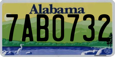 AL license plate 7AB0732