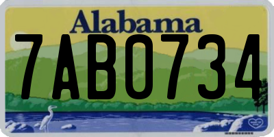 AL license plate 7AB0734