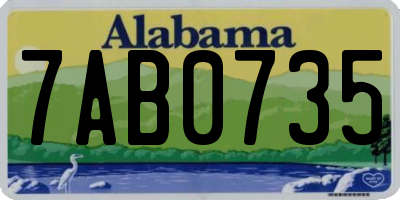 AL license plate 7AB0735
