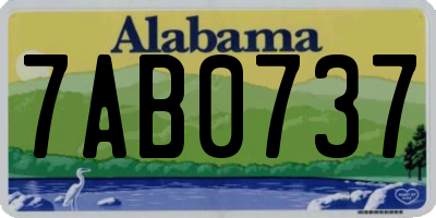 AL license plate 7AB0737