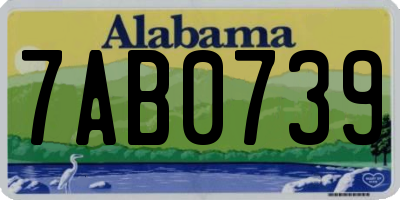 AL license plate 7AB0739
