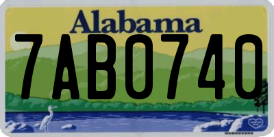 AL license plate 7AB0740