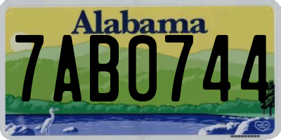 AL license plate 7AB0744