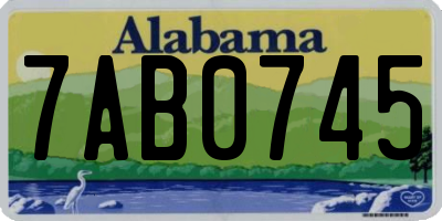 AL license plate 7AB0745