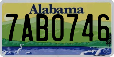 AL license plate 7AB0746