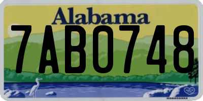 AL license plate 7AB0748