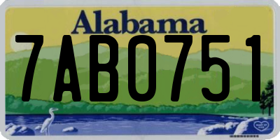 AL license plate 7AB0751