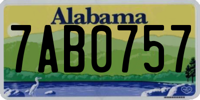 AL license plate 7AB0757