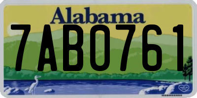 AL license plate 7AB0761