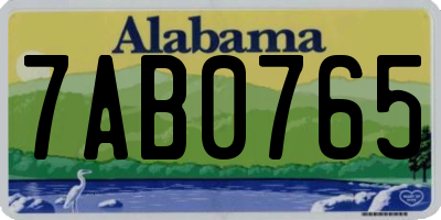 AL license plate 7AB0765