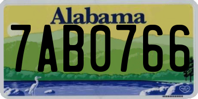 AL license plate 7AB0766