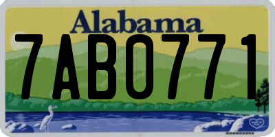 AL license plate 7AB0771