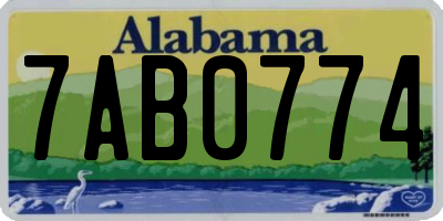 AL license plate 7AB0774