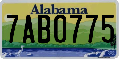 AL license plate 7AB0775
