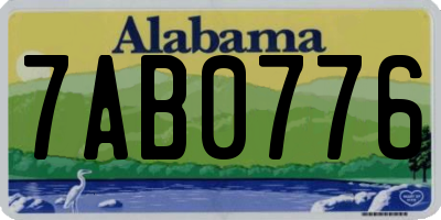 AL license plate 7AB0776