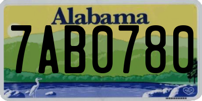 AL license plate 7AB0780