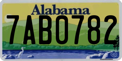 AL license plate 7AB0782