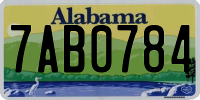AL license plate 7AB0784