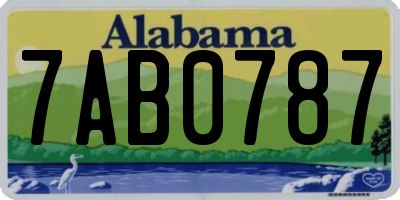 AL license plate 7AB0787